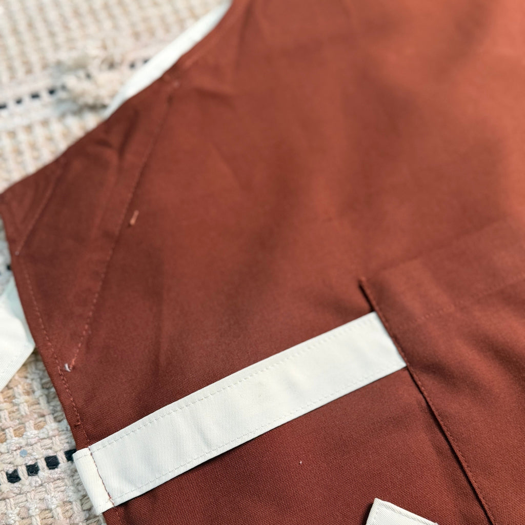 Brown & Cream Apron - CLASSIC ADJUSTABLE NECK STRAP