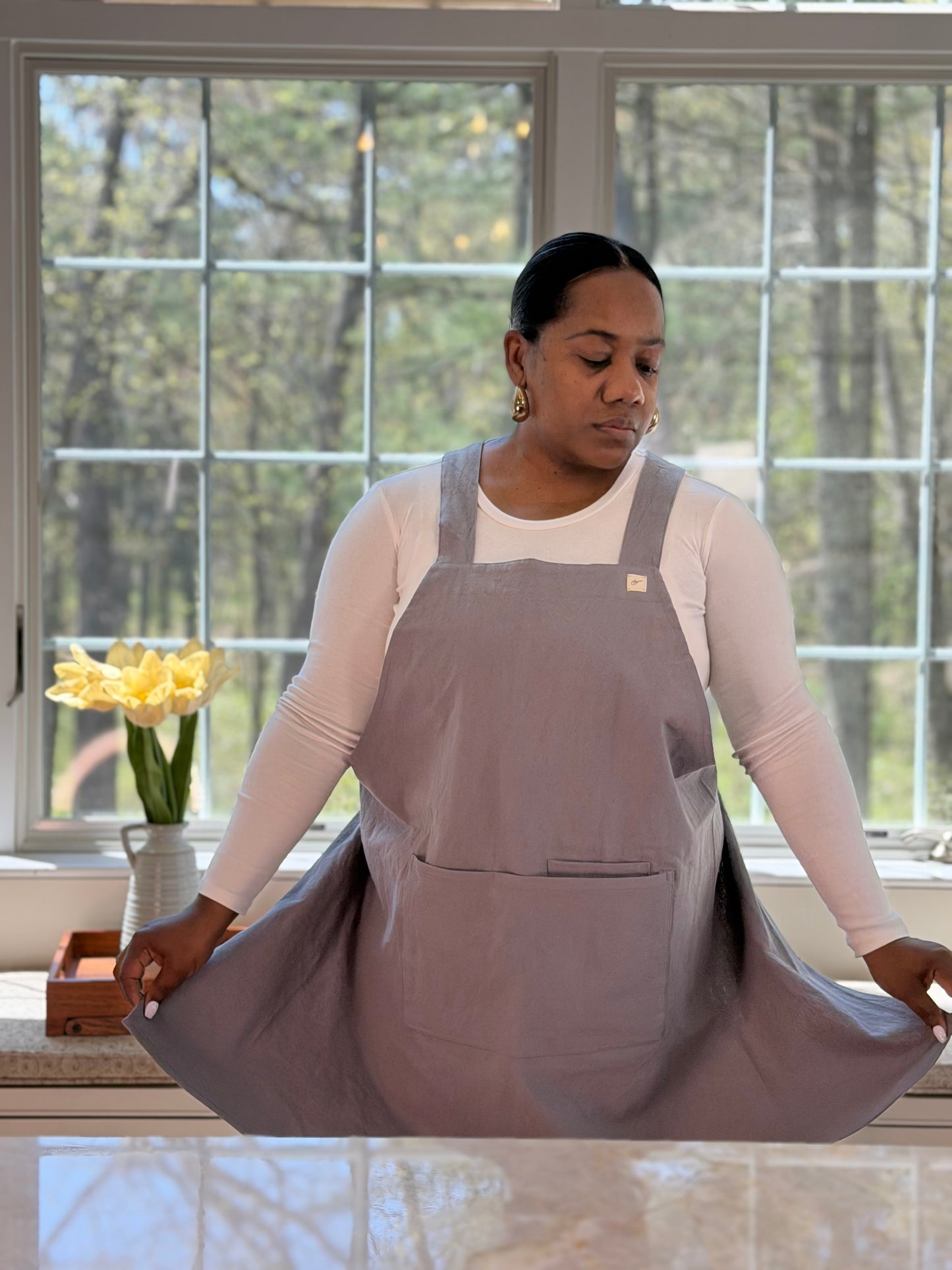 Granite Grey Smock Apron