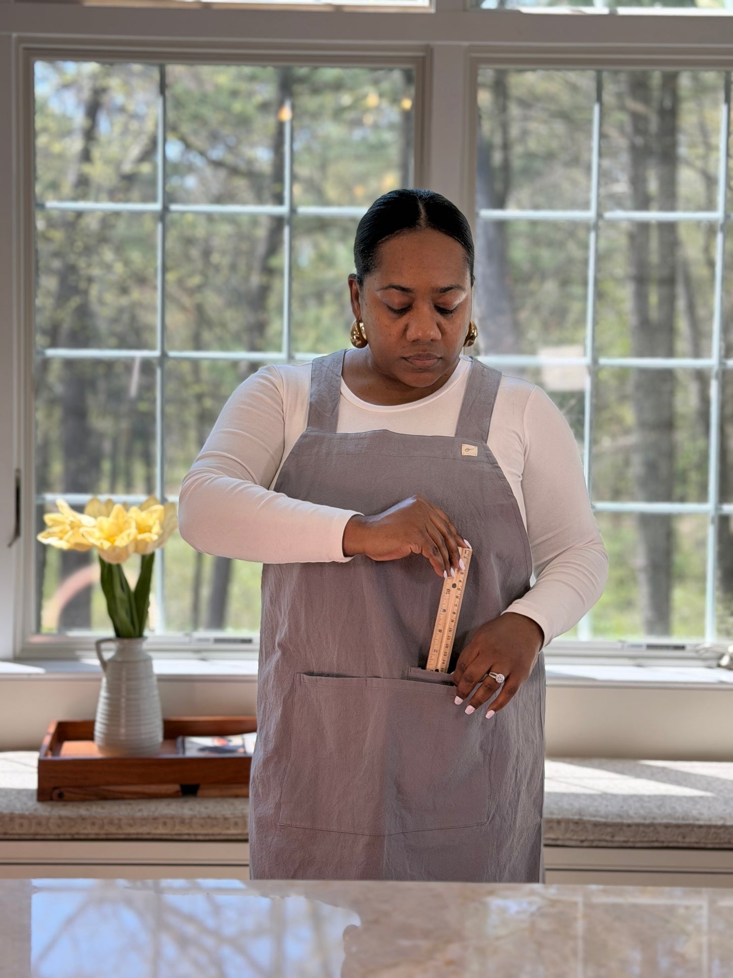 Granite Grey Smock Apron